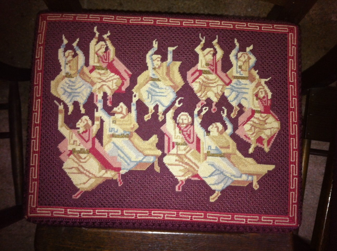 Rocky Mountain Stitcher 12 Days of Christmas Needlework chair pads at