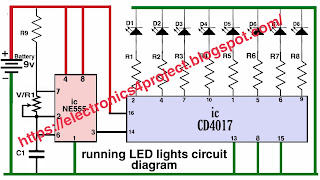 variable running led lights circuit diagram