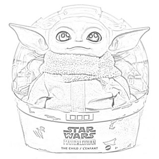 Baby Yoda of The Mandalorian plush toys coloring.filminspector.com