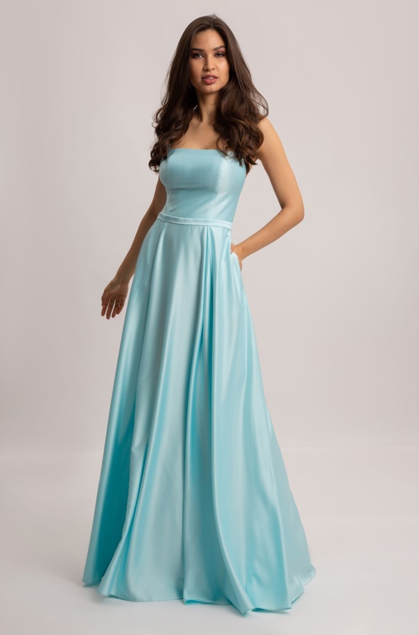 vestido longo azul serenity para madrinha de casamento