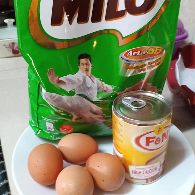 Resepi Kek Milo Kukus (3 Bahan Je)