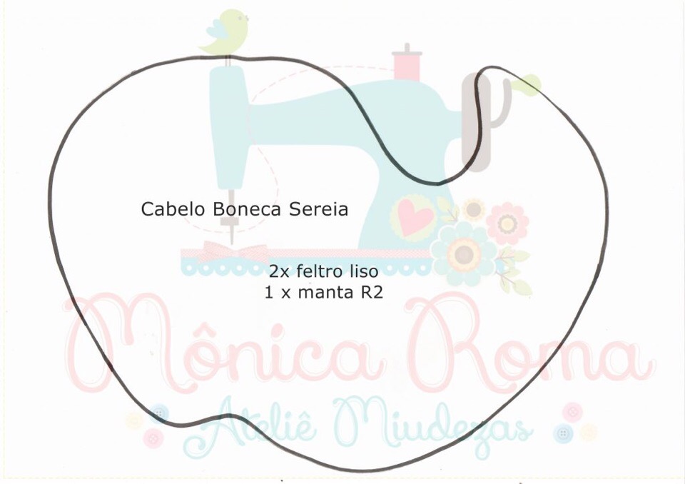 Sereia com molde | Molde para imprimir