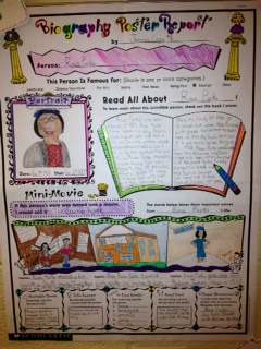 4th grade biography examples