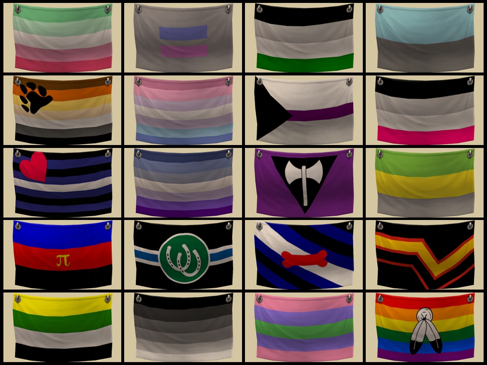 The Sims 2 - The Sims 4 Pride Flag For The Sims 2 Recolours Part 2. 