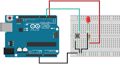 Menyalakan LED dengan Push Button Menggunakan Arduino UNO