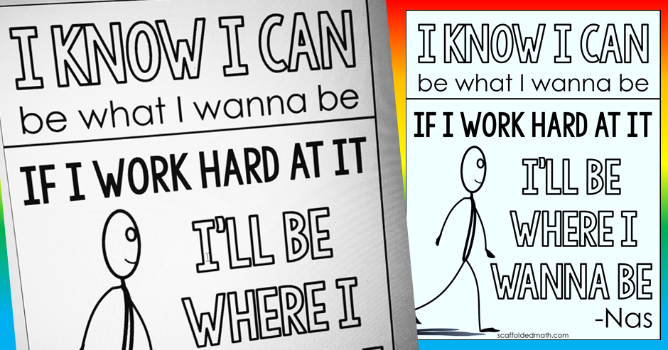 Scaffolded Math And Science I Know I Can Classroom Poster