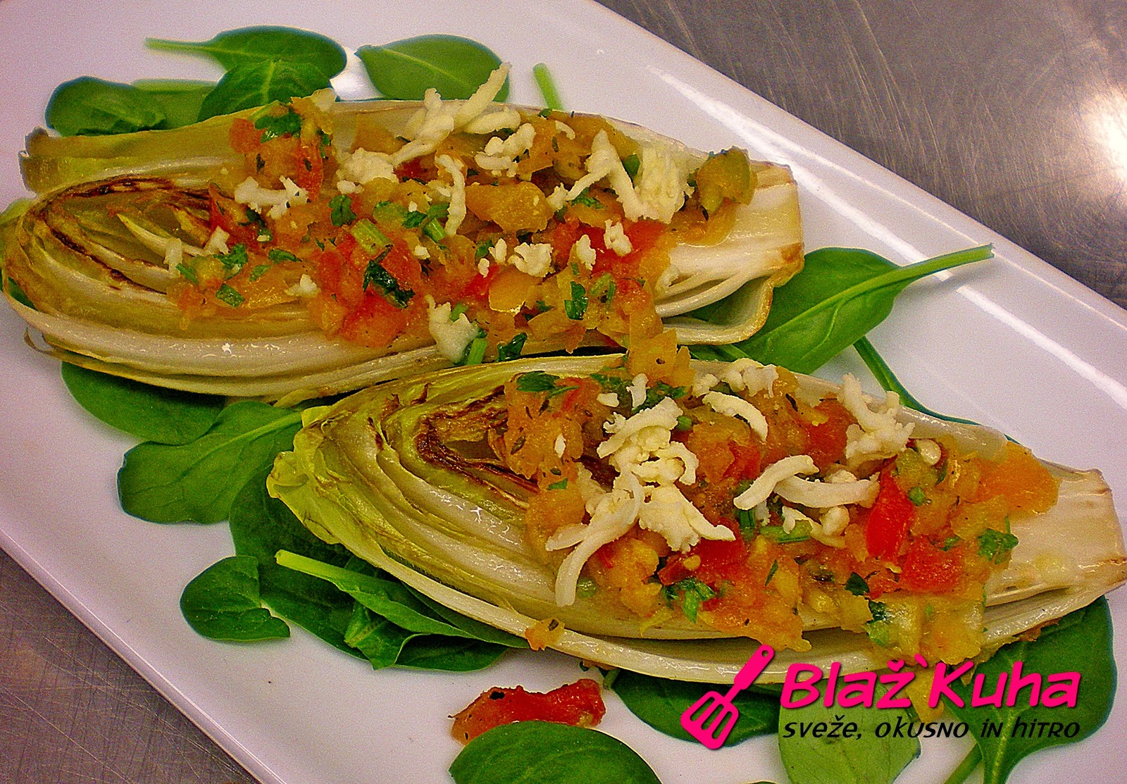 Belgijski radič na žaru | BLAŽ KUHA - kuharski blog