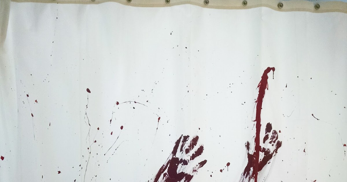 Must Run in the Family DIY Halloween Bloody Shower Curtain