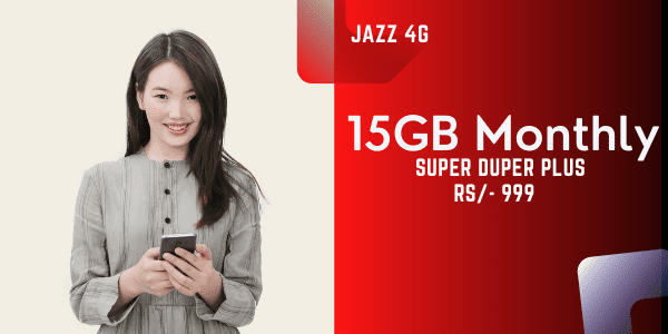 Jazz super duper plus offer 15GB monthly internet