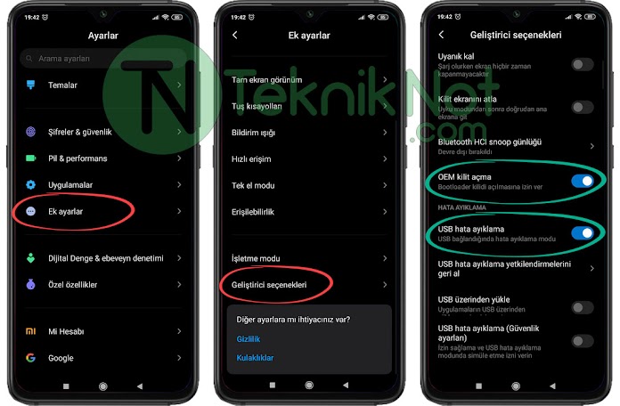 Xiaomi OEM kilidi ve USB Hata ayıklama