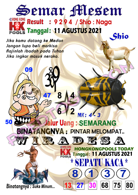 Bocoran Syair Hongkong Malam Ini Rabu 11 08 2021