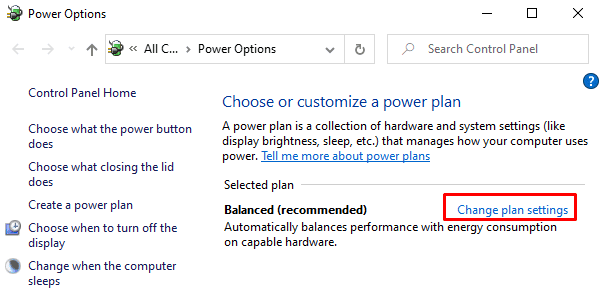 Cambiar la acción de apertura de la tapa del portátil en Windows 10