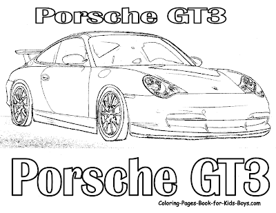 Cars COloring Pages,Porsche GT3 Supecar Collectibles Coloring Pages
