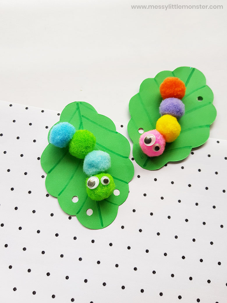 Pom Pom Caterpillar Craft Messy Little Monster