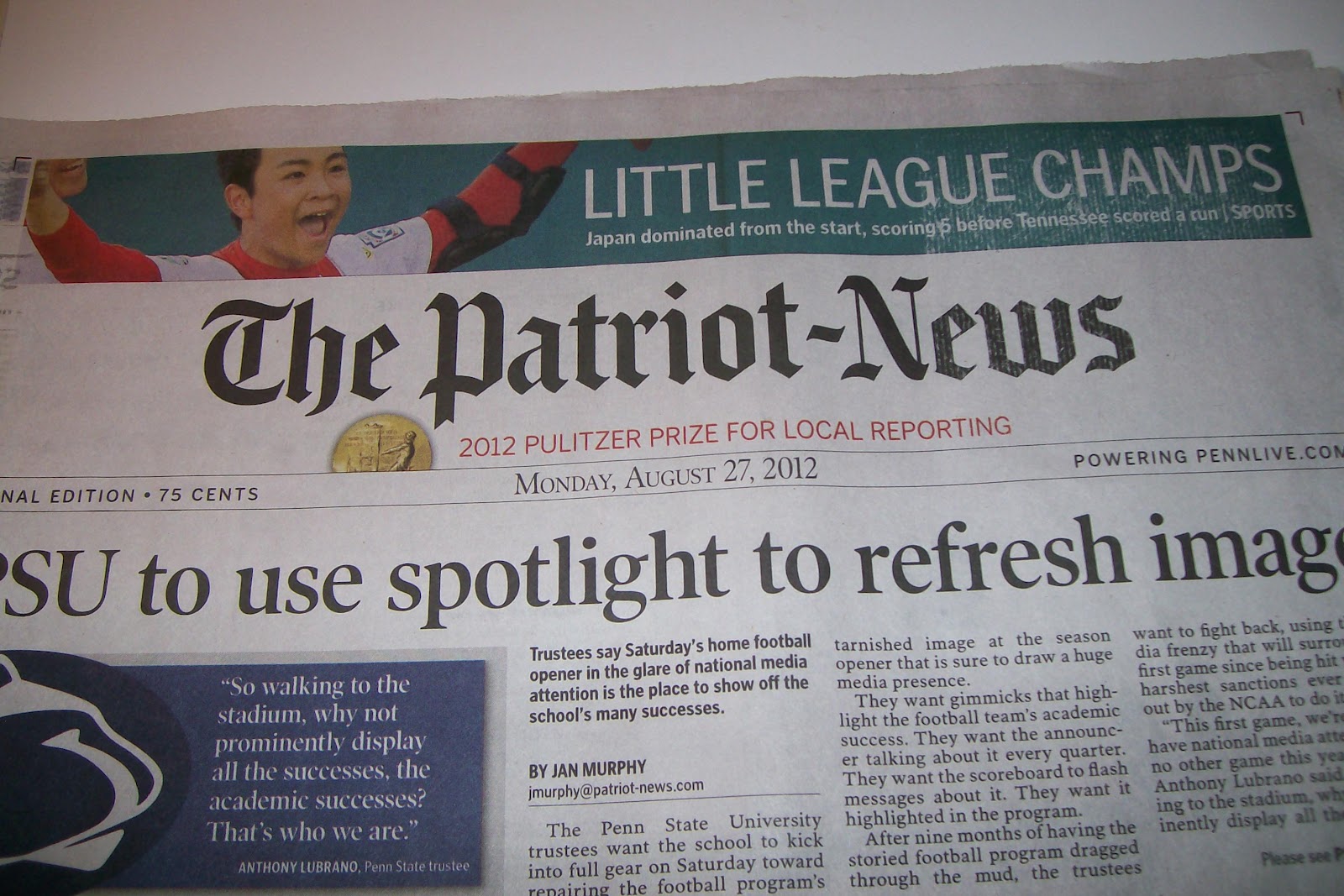 Mockingburgh HARRISBURG PATRIOTNEWS TO BEGIN PUBLISHING ONLY THREE