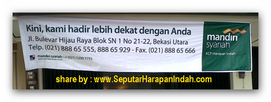 Ta Harapan Indah Sudah Mulai Beroperasi Seputar Harapan Indah Bank Syariah Mandiri Ko