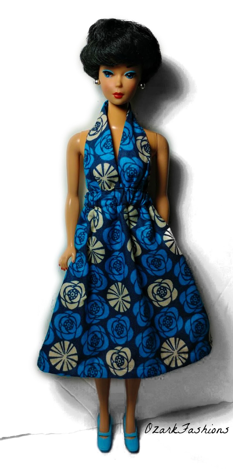 vintage barbie blue dress