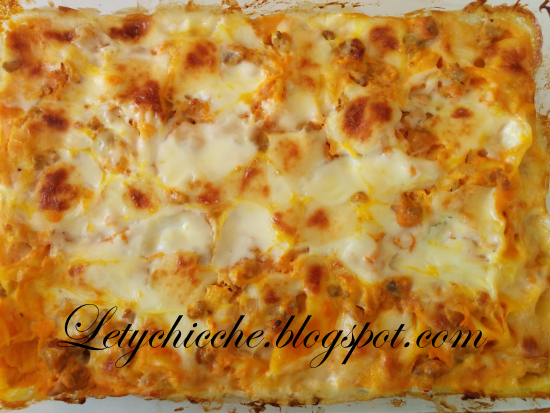 Lasagne con la zucca e salsiccia - Letychicche