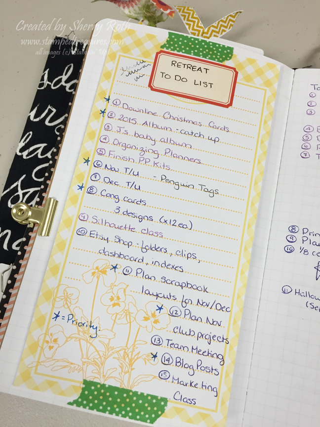 Sherry"s Stamped Treasures: Planning for a Retreat - Part 1
