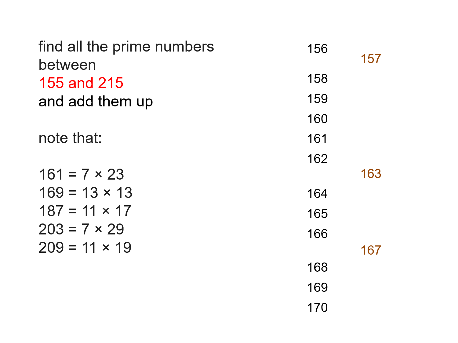MEDIAN Don Steward mathematics teaching prime sum