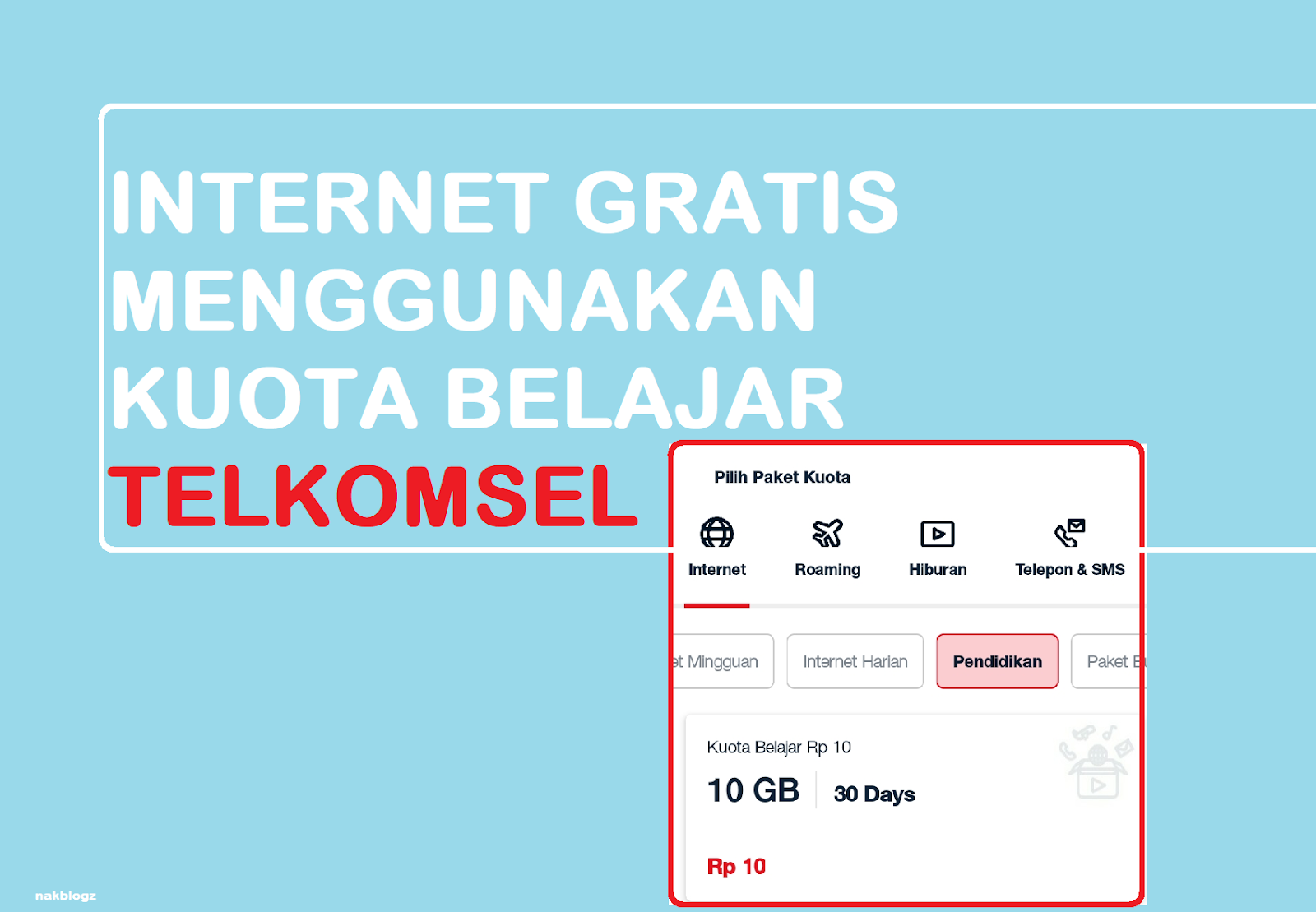 Cara Mengubah Kuota Belajar Telkomsel Menjadi Kuota Utama Nak Blogz