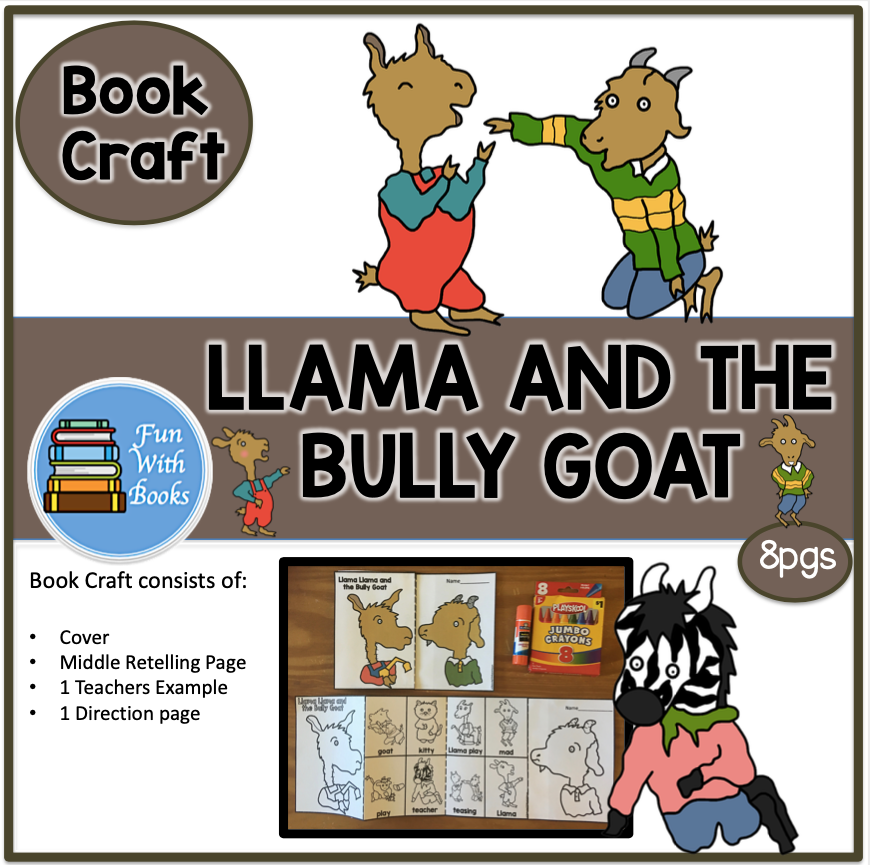 LLAMA LLAMA AND THE BULLY GOAT BOOK CRAFT Book Units By Lynn llama-llama-and-the-bully-goat-book-craft-book-units-by-lynn