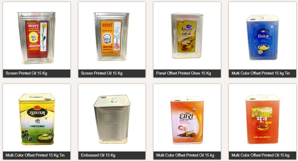 India's Biggest 15 KG Tin Containers Manufacturers in India Dealers, Supplier