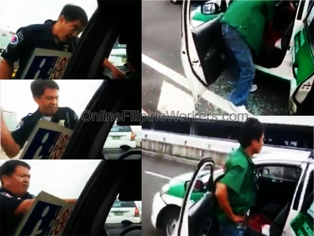 Watch Enrage NAIA Police Officer Caught Breaking the Taxi's Window Glass