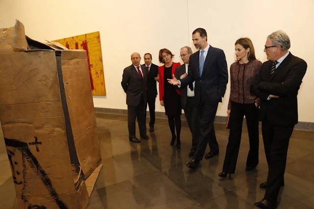 Queen Letizia of Spain attends the opening of the Navarra University Museum 