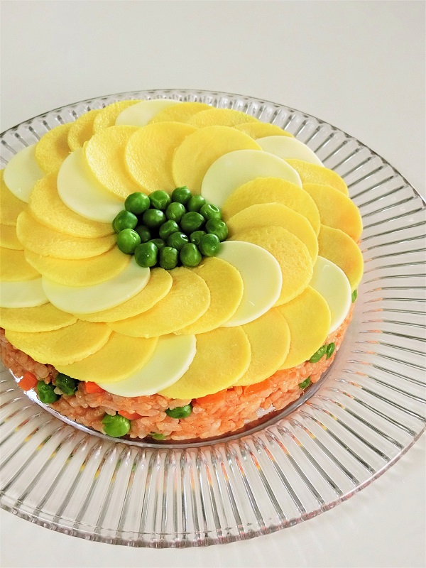 Bon Bon Art Cooking 掲載レシピ ひまわりのオムライスケーキ 父の日 夏休み