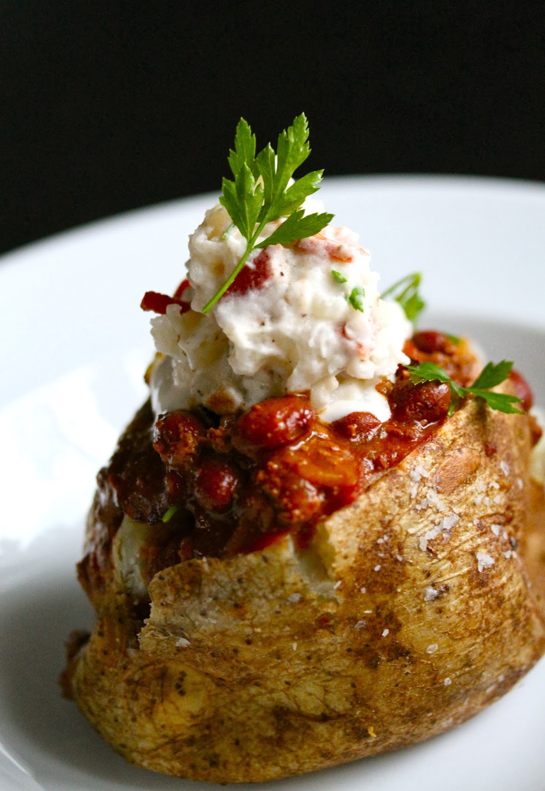 Smith's Vegan Kitchen Chili Baked Potatoes