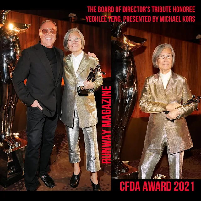 The Board of Directors Tribute honoree Yeohlee Teng, presented by Michael Kors – CFDA Award 2021