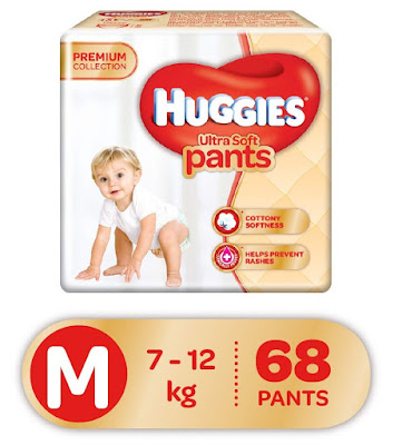 Huggies Ultra Soft Pants Medium Size Diapers 68 Counts.