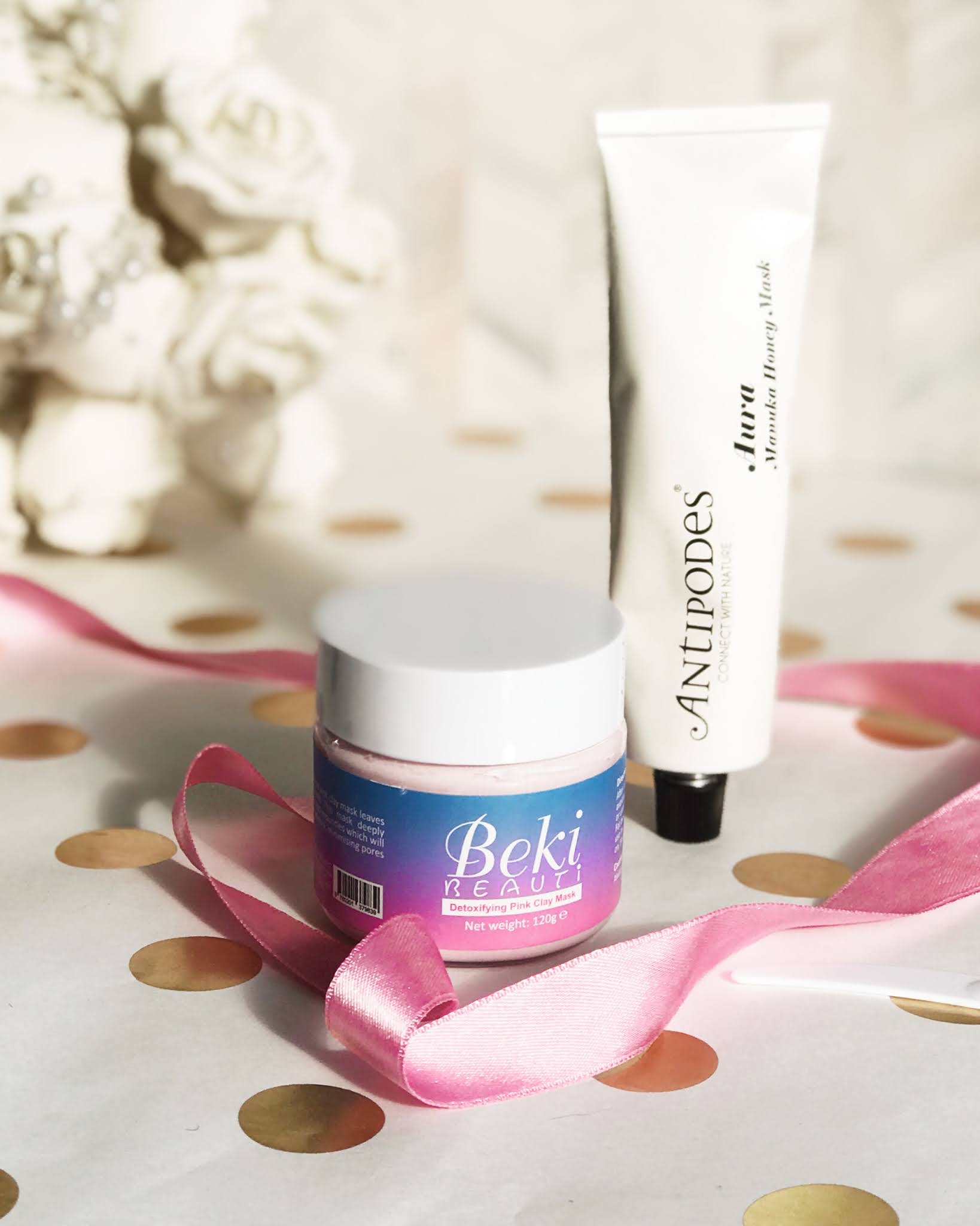 Beki Beauti mask and Antipodes Aura mask