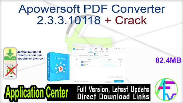 Apowersoft PDF Converter 2.3.3.10118 + Crack