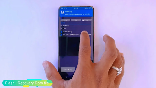 click on Recovey rom here Flash Recovery Rom file in raphealin