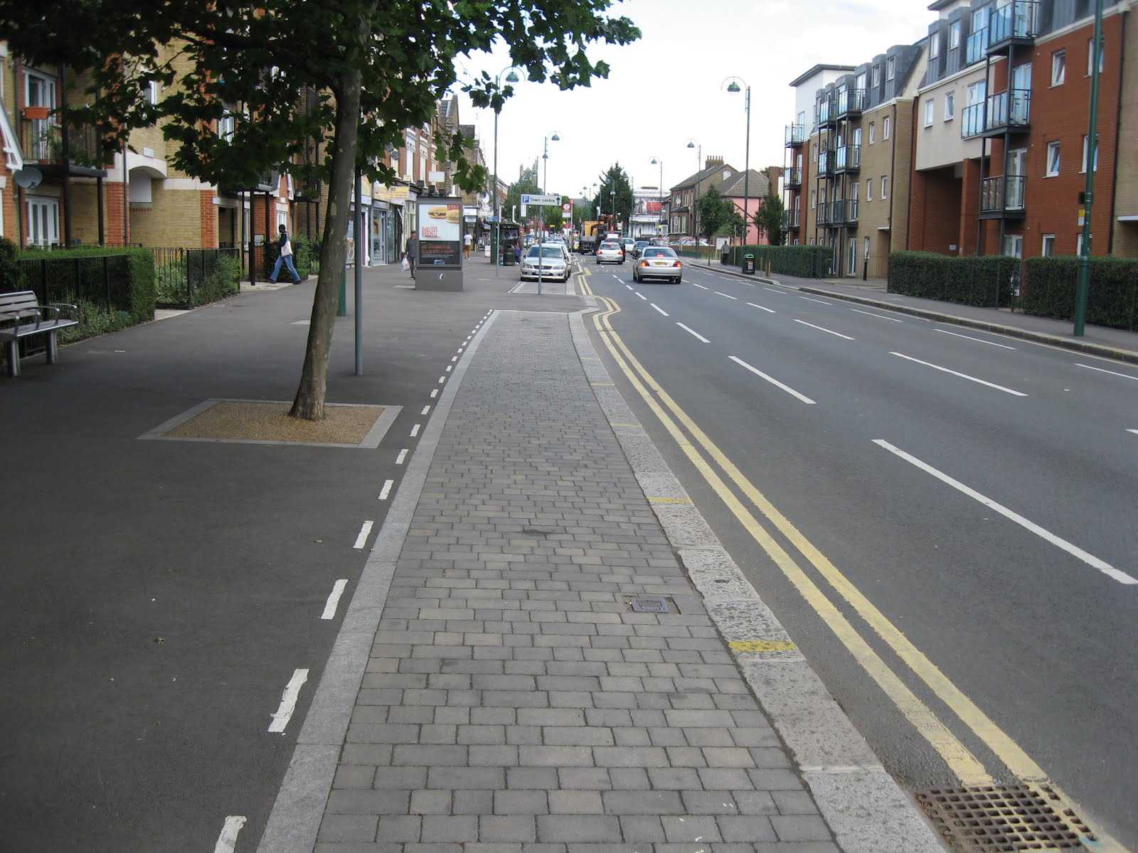 A view from the cycle path Off road car parking. NL vs. UK