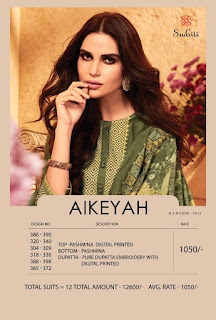 SUDRITI AIKEYAH  PASHMINA SALWAR KAMEEZ COLLECTION  AT DIWAN FASHION