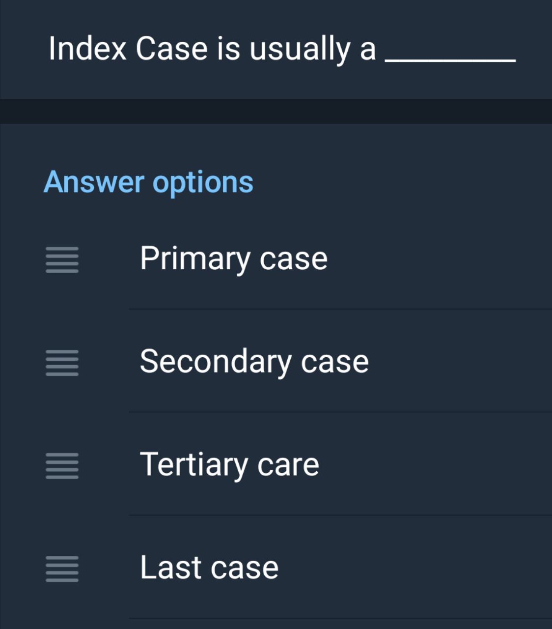 Epidemiology question