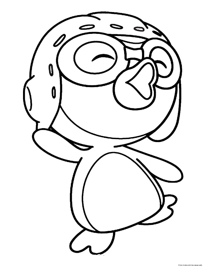 Desenhos de Pororo o pequeno pinguim para colorir, pintar, imprimir! Moldes  e riscos de Pororo