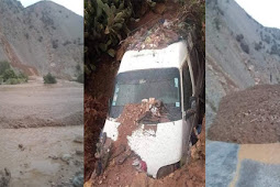 انهيار جبلي بالحوز يودي بحياة عشرات القتلى اثر طمر سيارة مسافرين