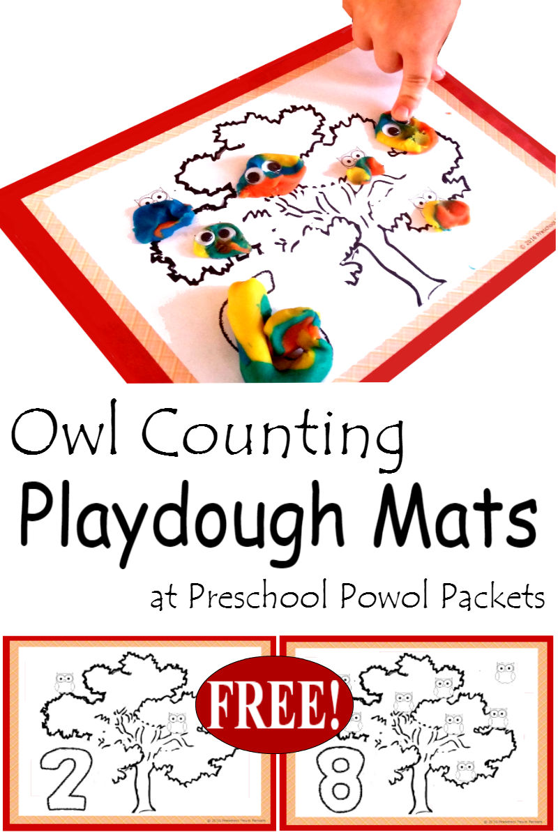 Free Counting Play Dough Printable Mats for Toddlers and Preschoolers
