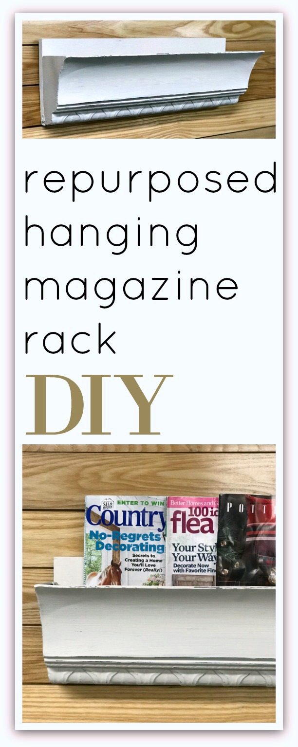 Repurposed DIY Hanging Magazine Rack
