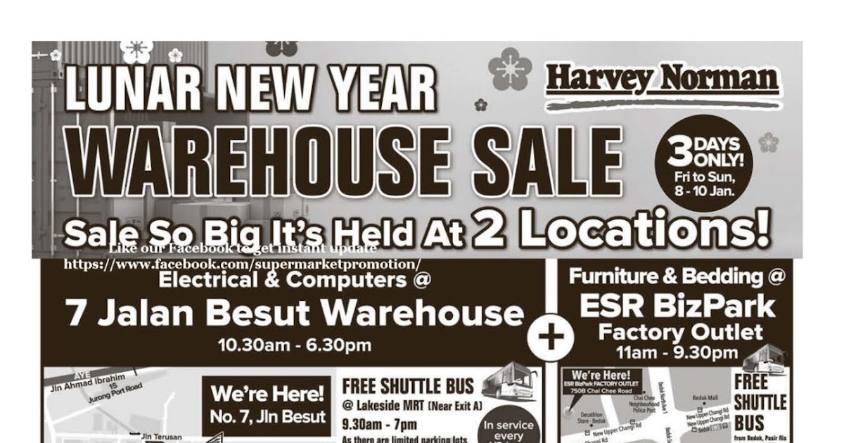 Harvey Norman Lunar New Year Warehouse Sale 08 10 January 2021