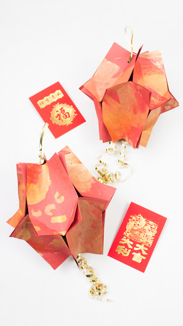 How to Make Gorgeous Painted Paper Lanterns for Chinese New Year - Such an awesome kids craft!