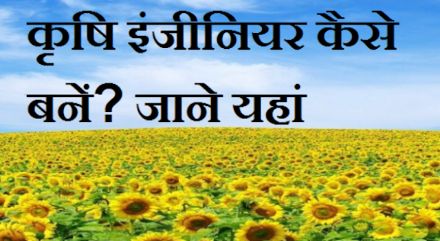 कृषि अभियंता कैसे बनें - Agricultural engineer kaise bane?