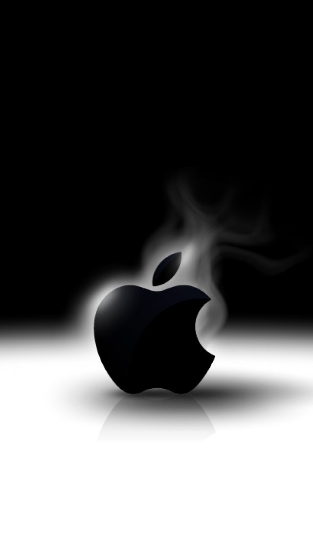 Apple Logo (Black and White) iPhone HD Wallpapers