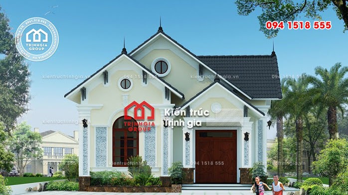 Bản vẽ mẫu nhà cấp 4 có gác lửng thiết kế hiện đại mái thái - Mã số BT1011 - Ảnh 3