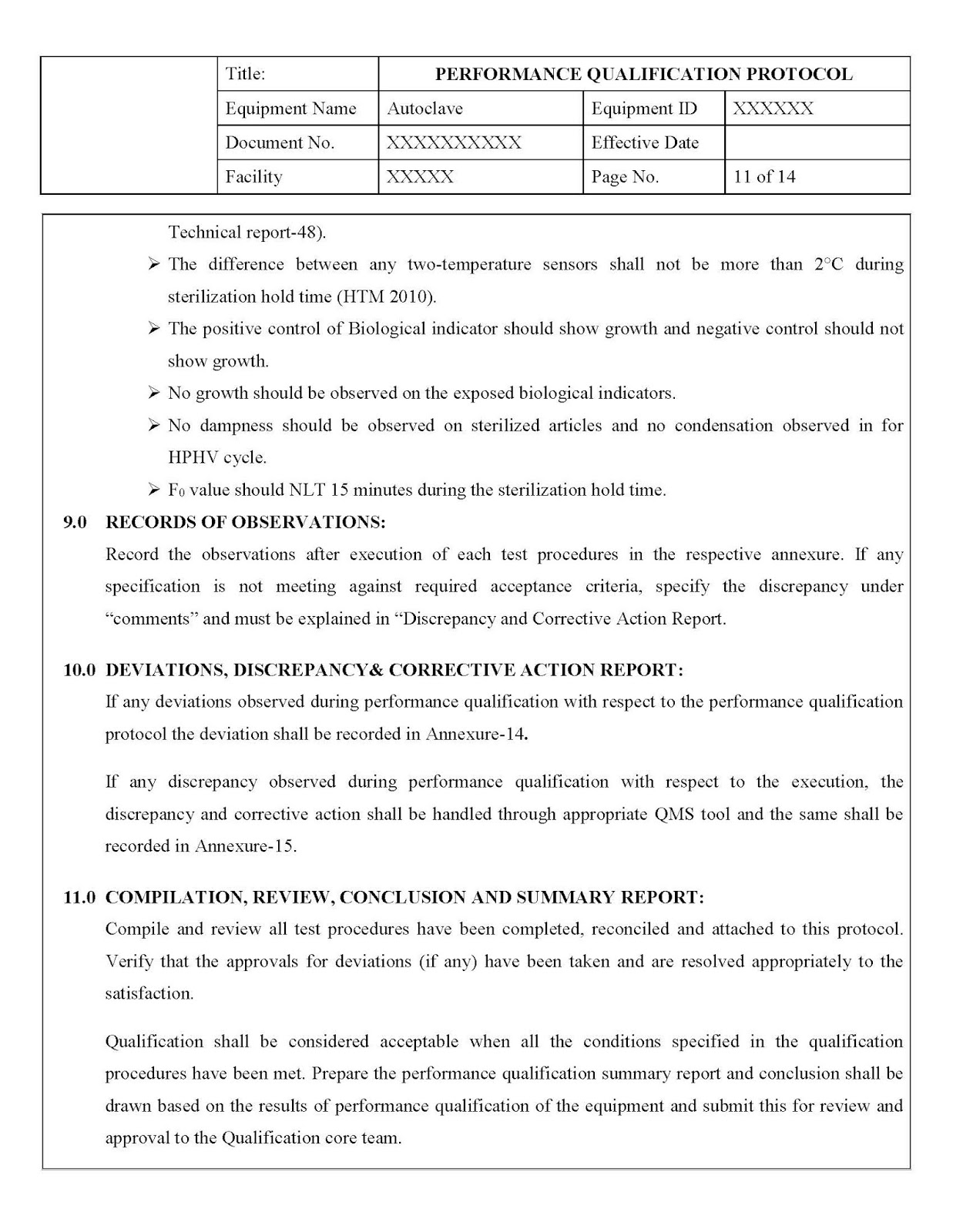 VALIDATION GUIDELINE Autoclave PQ protocol