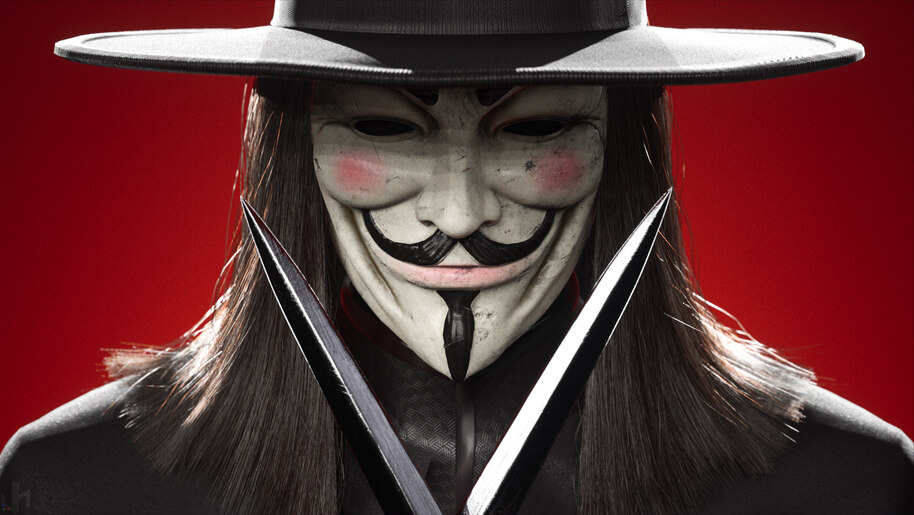 v for Vendetta Dagger 4K #5170a Wallpaper PC Desktop